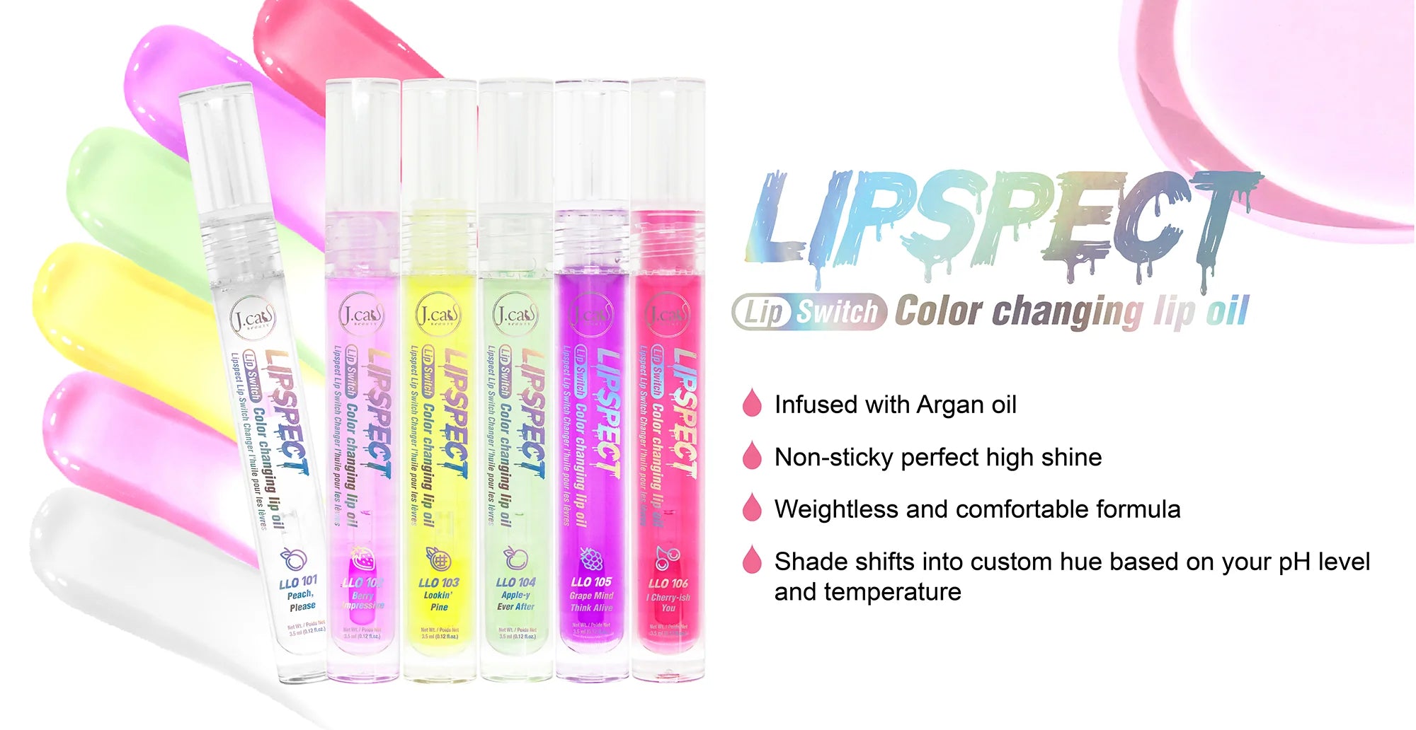 J.CAT BEAUTY LIPSPECT LIP SWITCH COLOR CHANGING LIP OIL